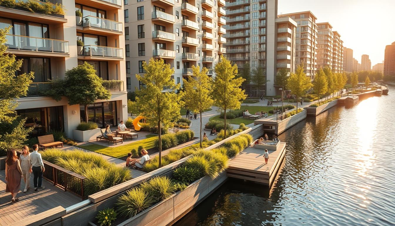 Luxuriöse Wohnungen am Kanal